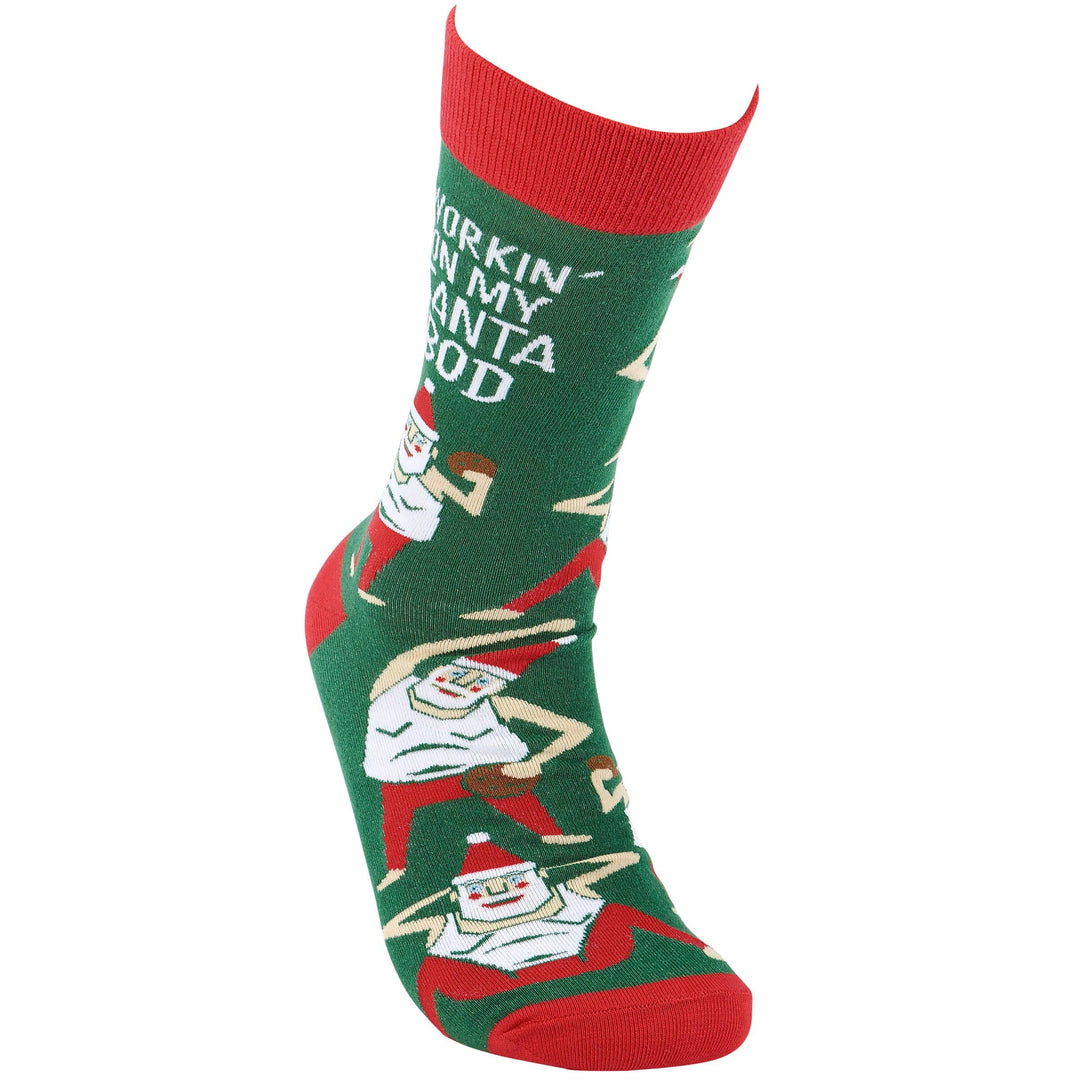 Workin' On My Santa Bod Socks