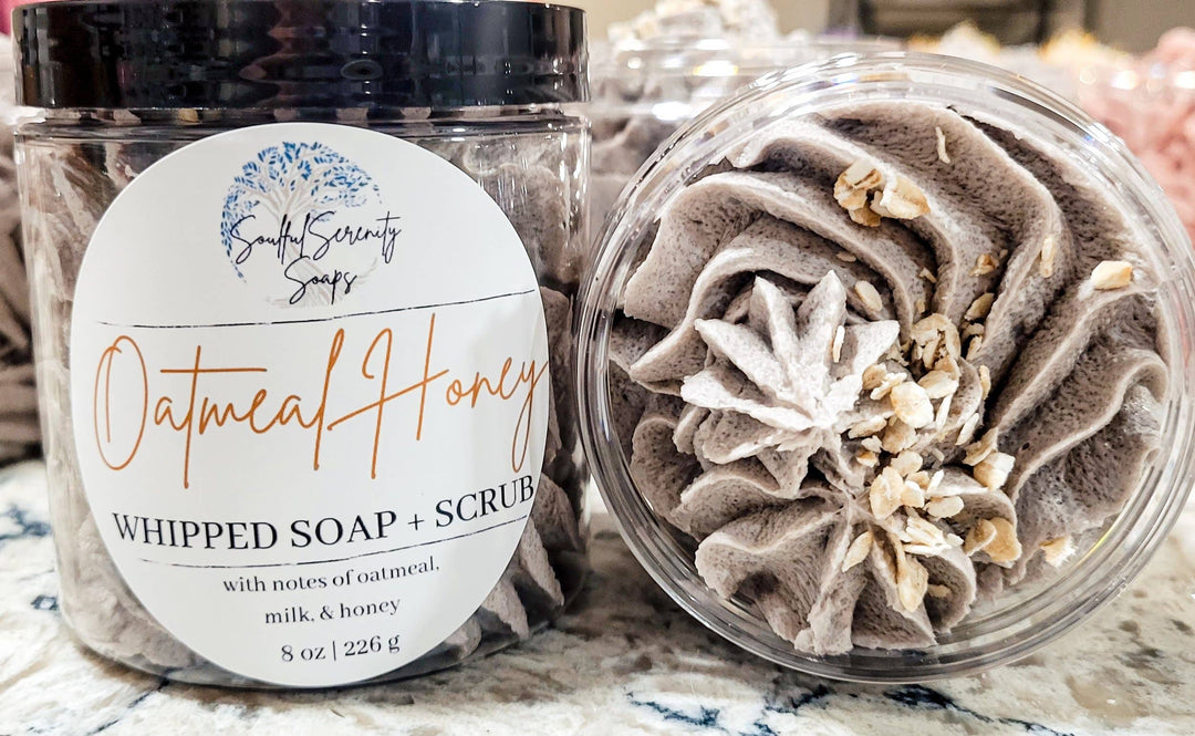 Oatmeal Honey Whipped Soap + Scrub