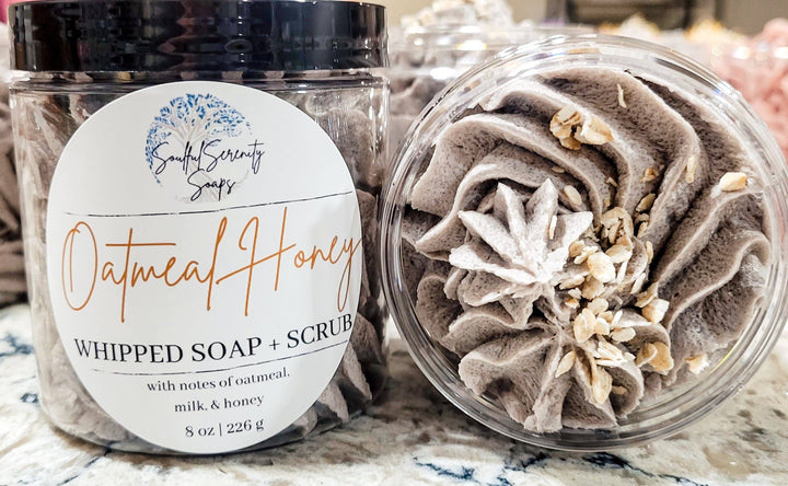 Oatmeal Honey Whipped Soap + Scrub