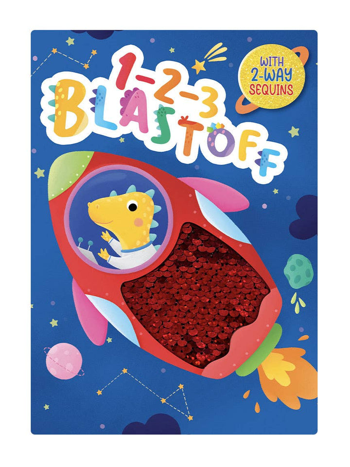 1-2-3 Blastoff - Sensory Storybook with 2-Way Sequins