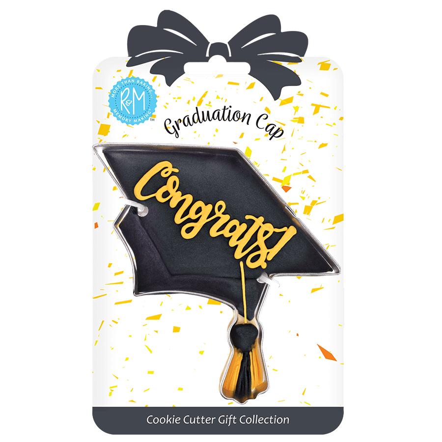 Graduation Cap Cookie Cutter 4.5" Carded