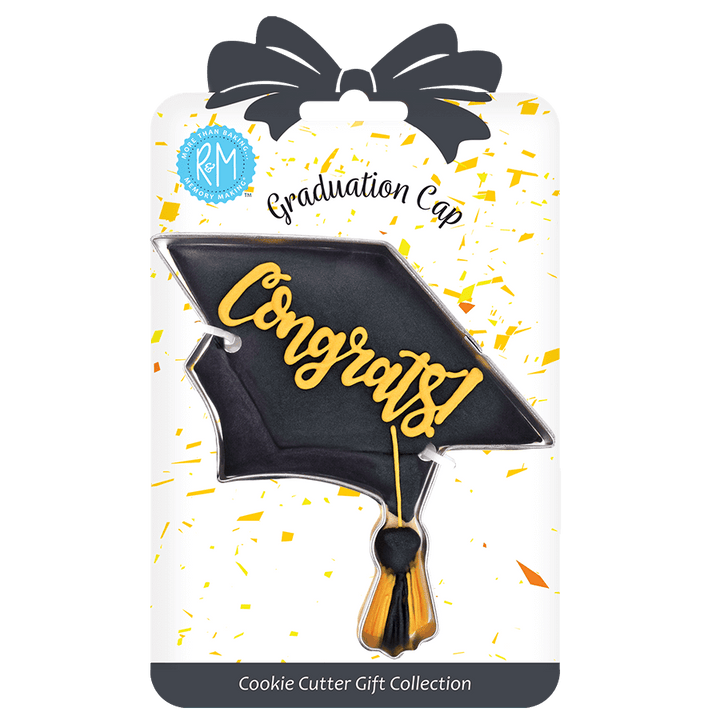 Graduation Cap Cookie Cutter 4.5" Carded