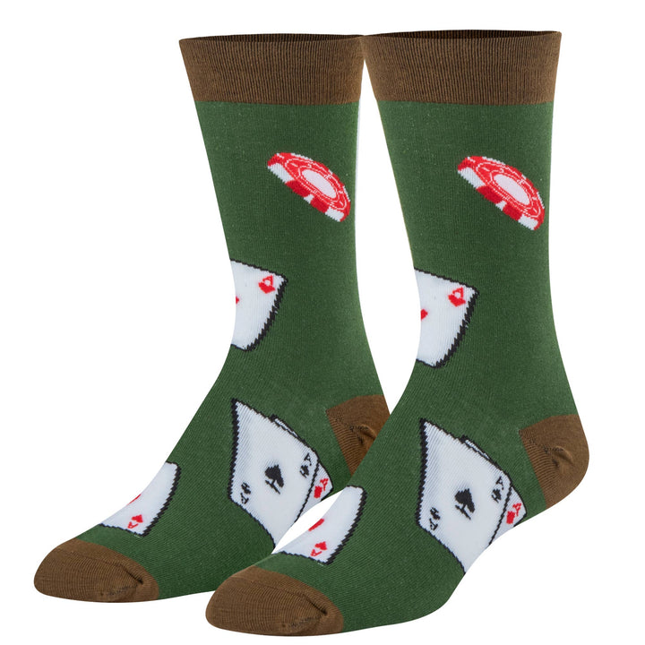 Crazy Socks - Mens Crew - Poker