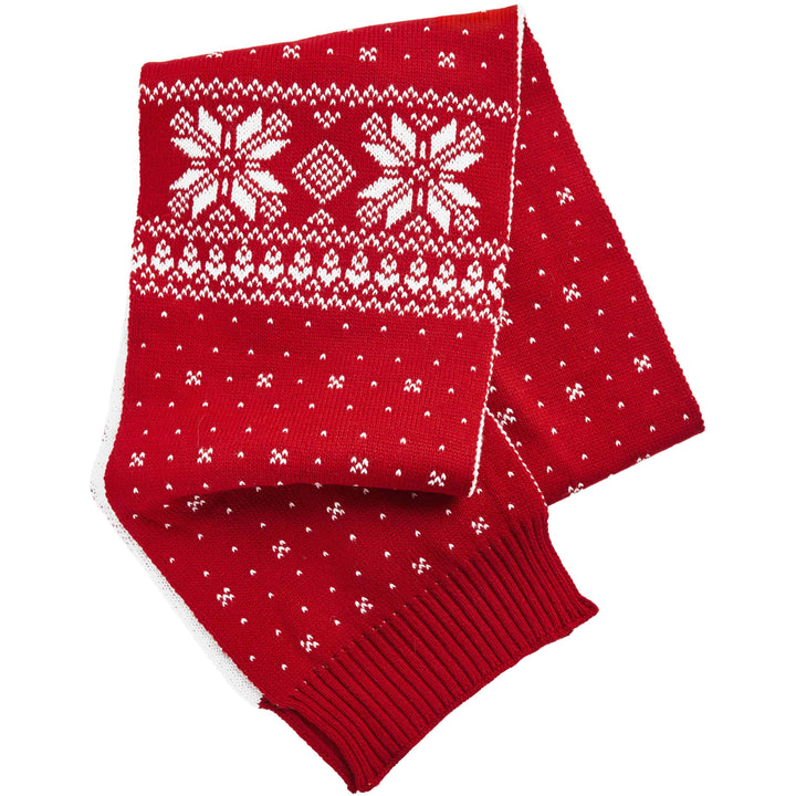 Holiday Family Sweater,  Snowflakes Sweater in True Red