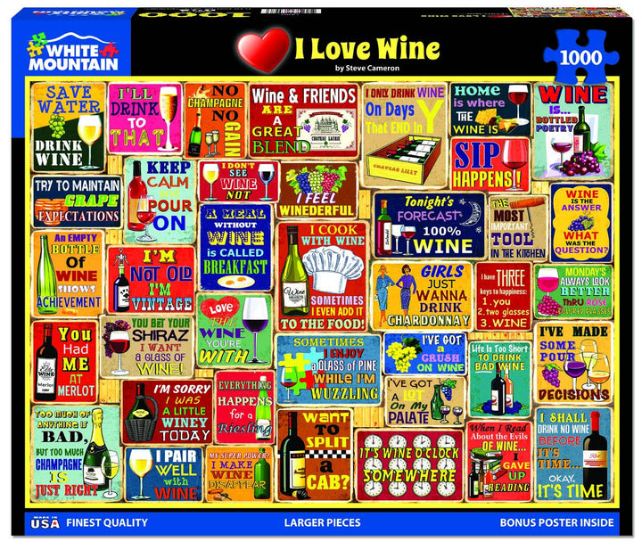 I Love Wine (1840pz) - 1000 Piece Jigsaw Puzzle