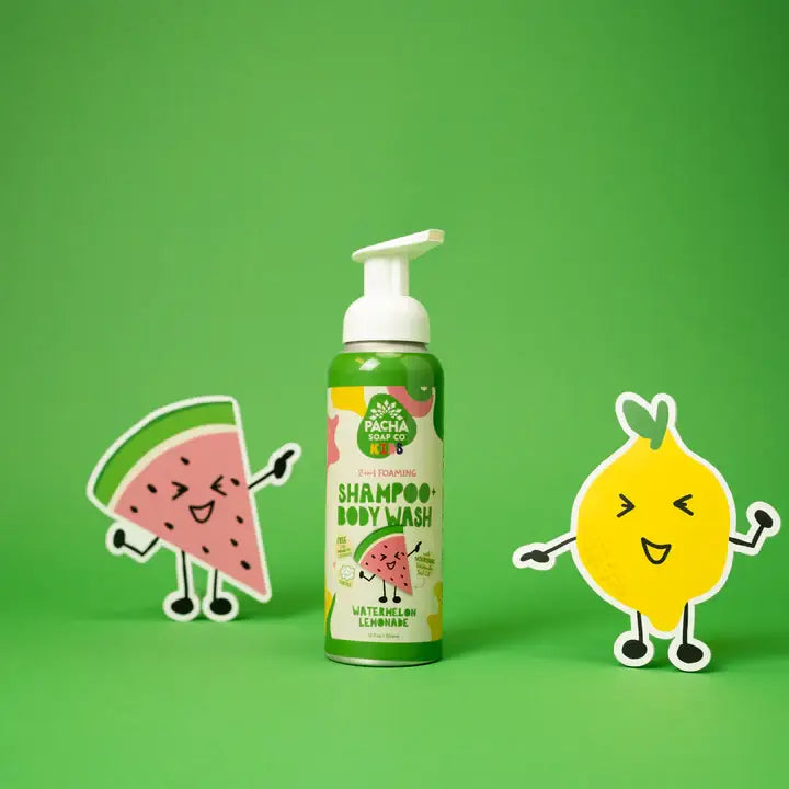 Kids, 2-in-1 Foaming, Shampoo + Body Wash Watermelon Lemonad