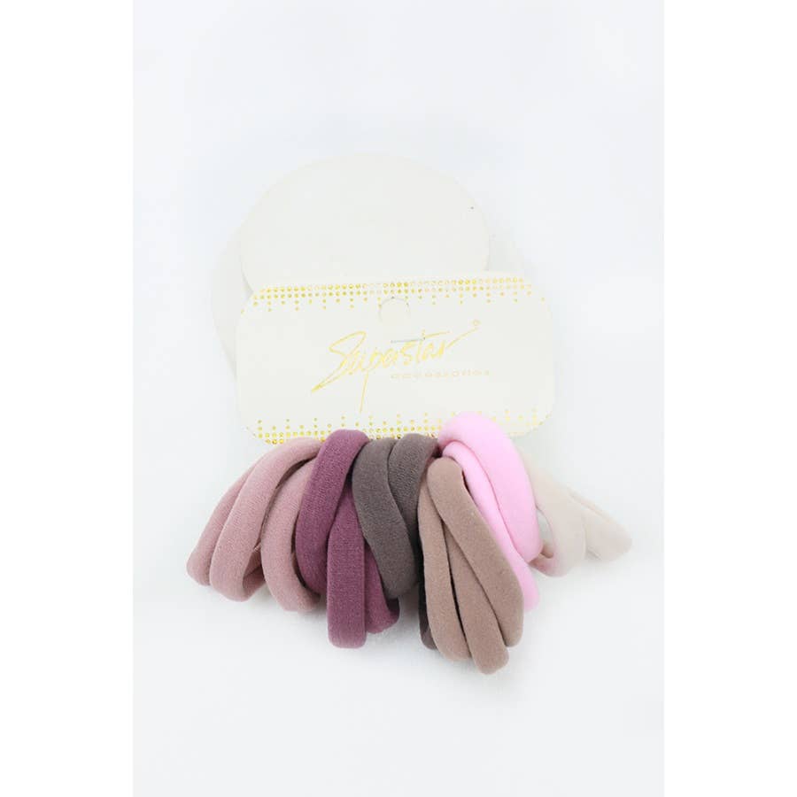 28-Pcs Mauve Color Hair Tie Set