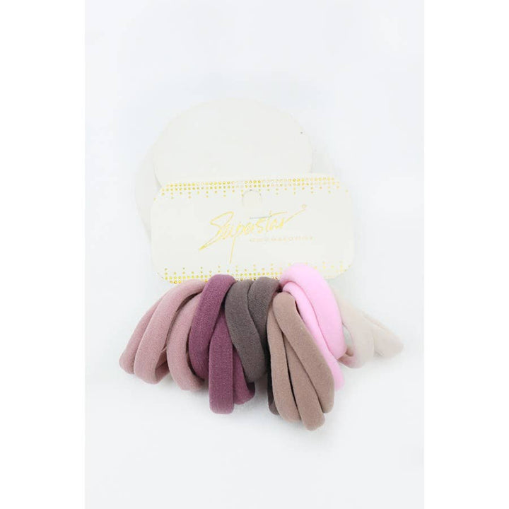 28-Pcs Mauve Color Hair Tie Set