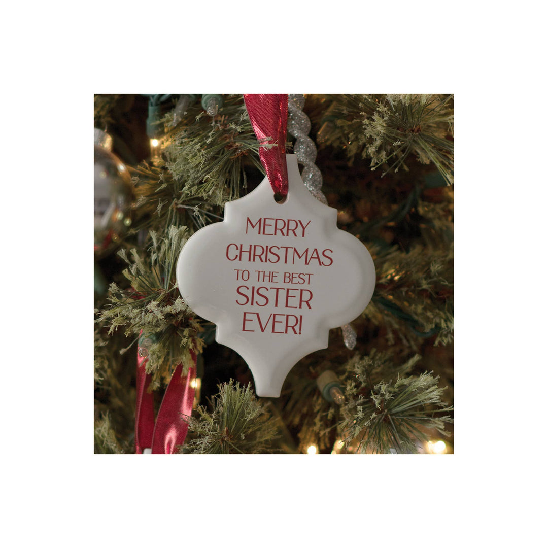 ORNAMENT MERRY CHRISTMAS BEST SISTER