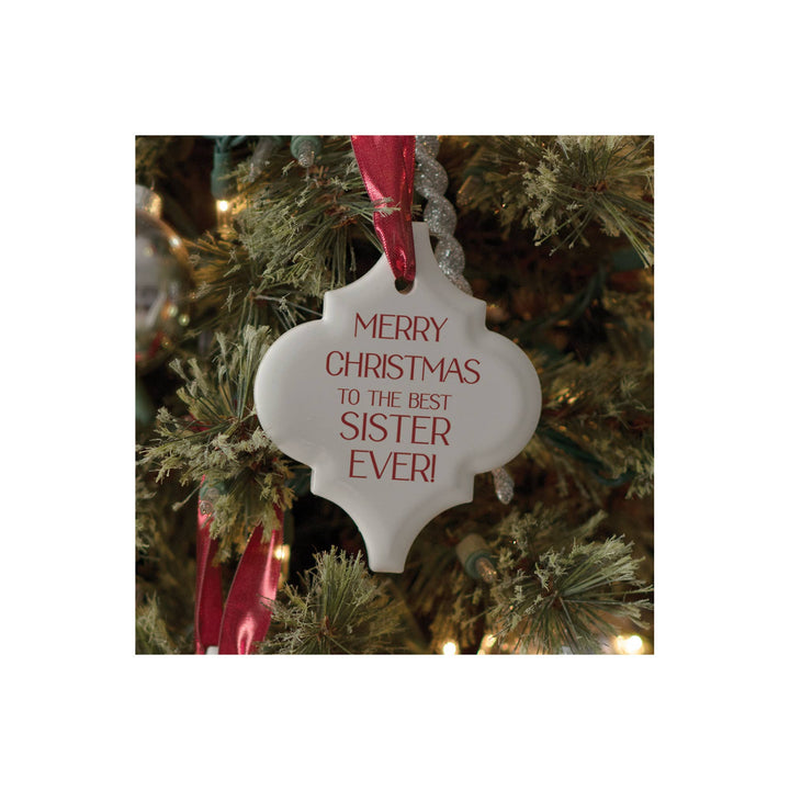 ORNAMENT MERRY CHRISTMAS BEST SISTER