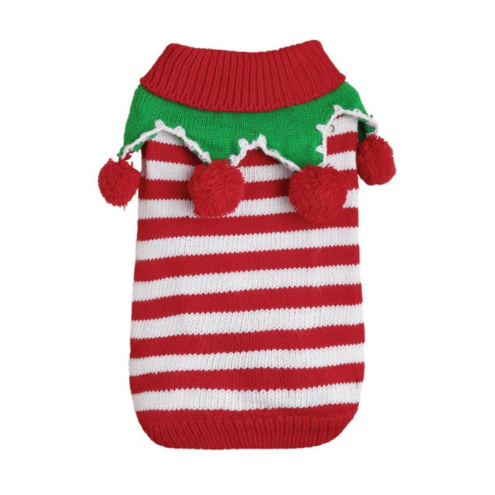 Chrismoo -  Christmas Striped Pet Sweater