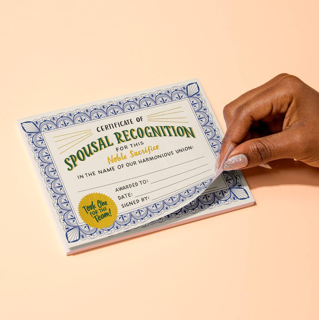 Spousal Recognition Certificate Notepad (Refresh)