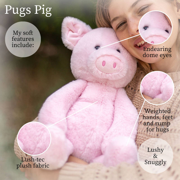 WS Lushee Pugs Pig Lg/16"