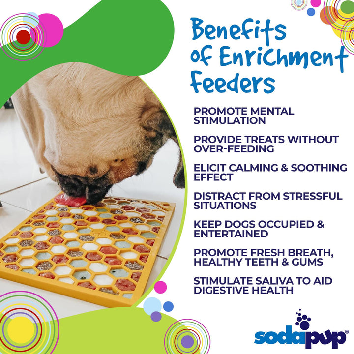Honeycomb Design Emat Enrichment Licking Mat - Yellow