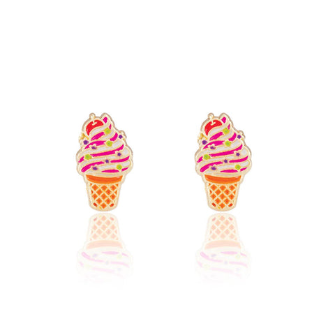 Soft Serve Swirl Cutie Stud Earrings