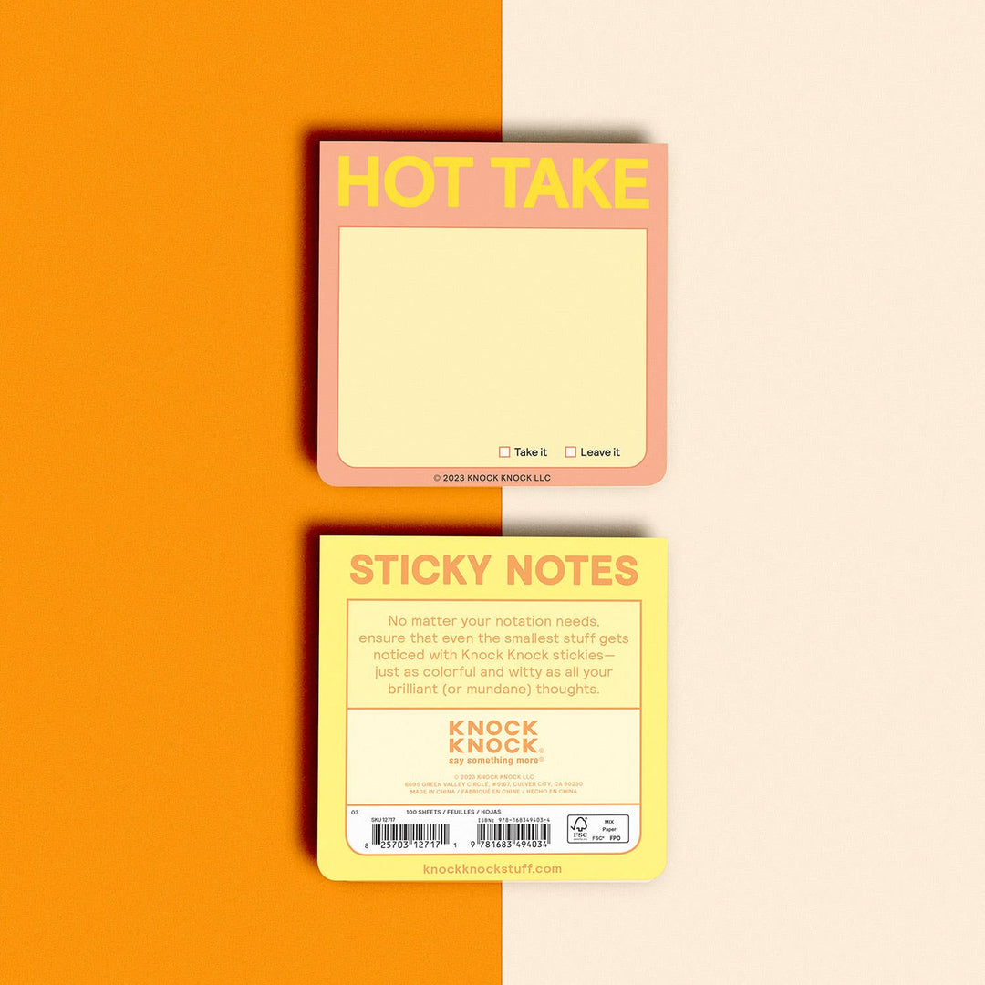 Hot Take Sticky Note (Pastel Version)