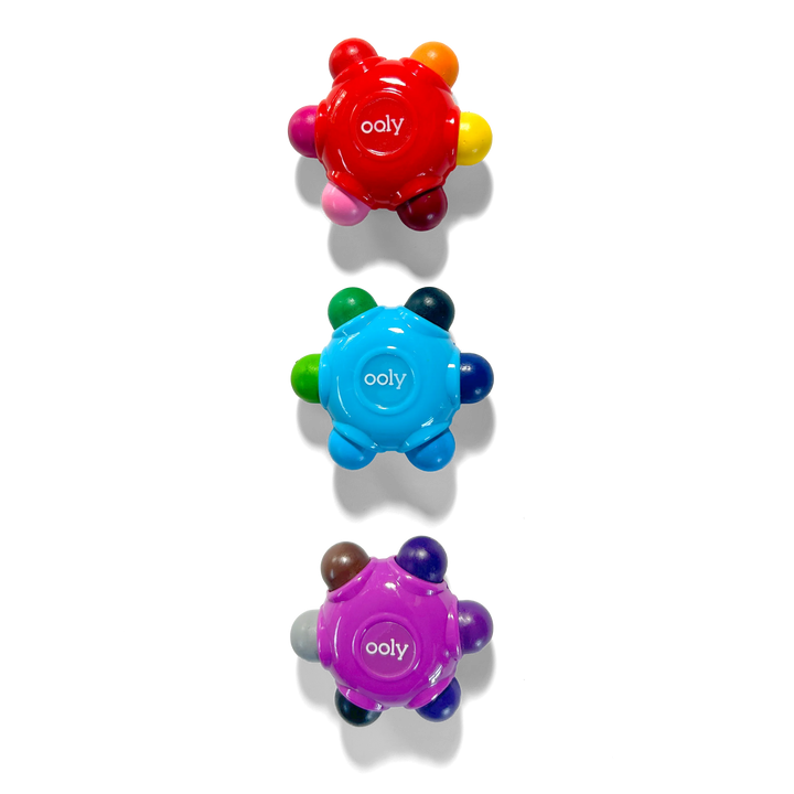 Color Burst Easy Grip Crayons  (Set of 3 / 18 Classic Colors