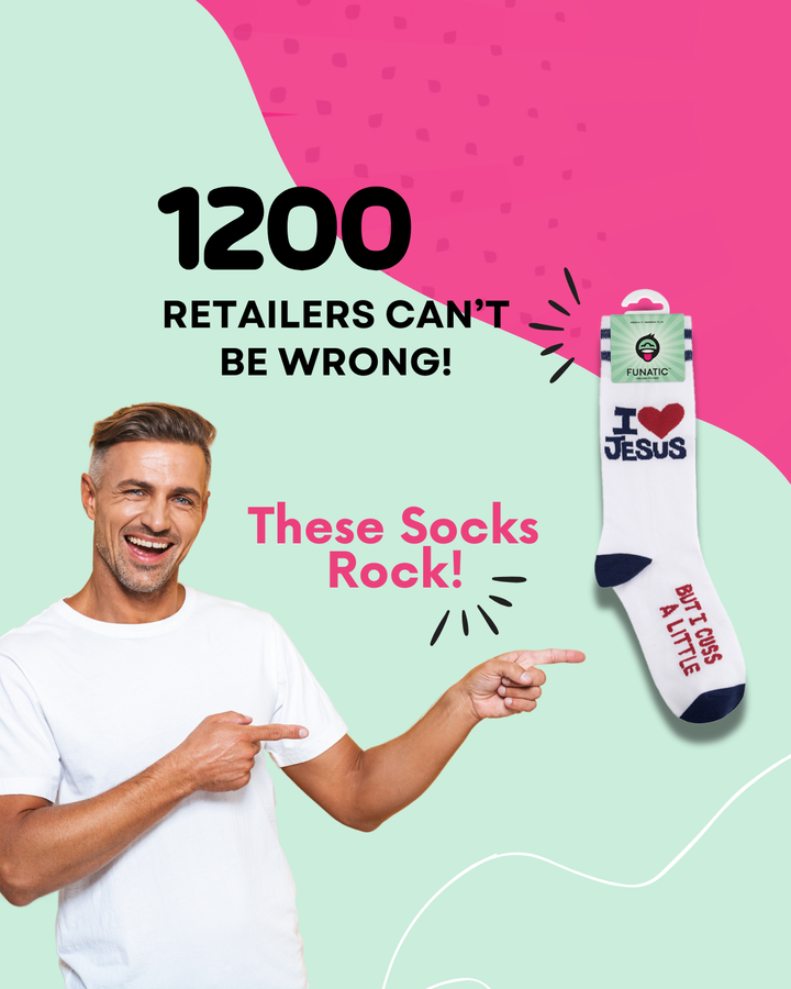 I Love Jesus (But I Cuss a Little) Socks | Funny Socks