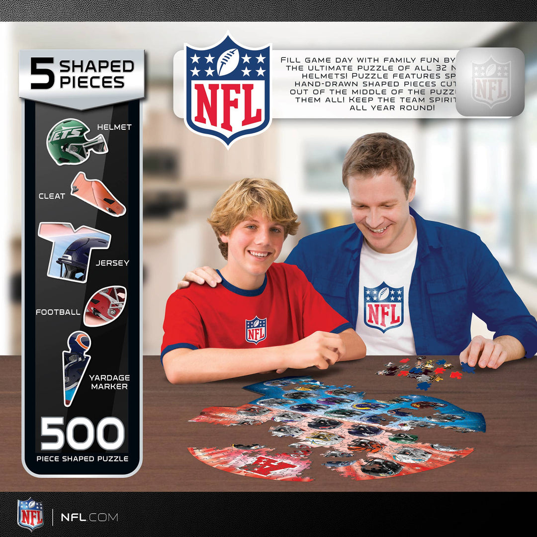NFL - Teams Helmet 500 Piece Shaped Puzzle