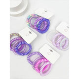 4-Pcs Multicolor Spiral Hair Ties