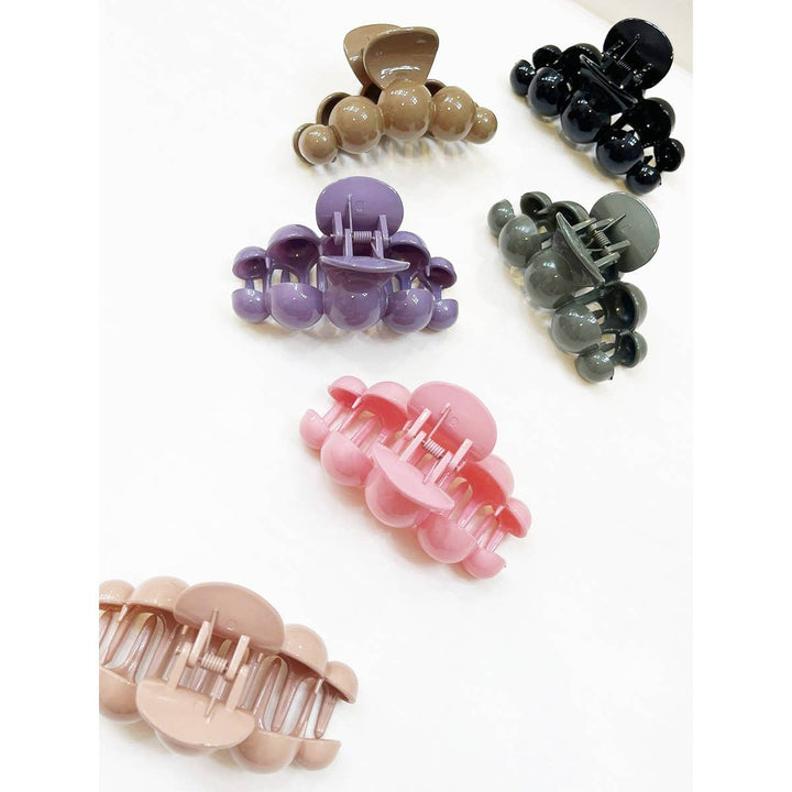 Matte Large Color Pearl Shape Hair Claw Clips