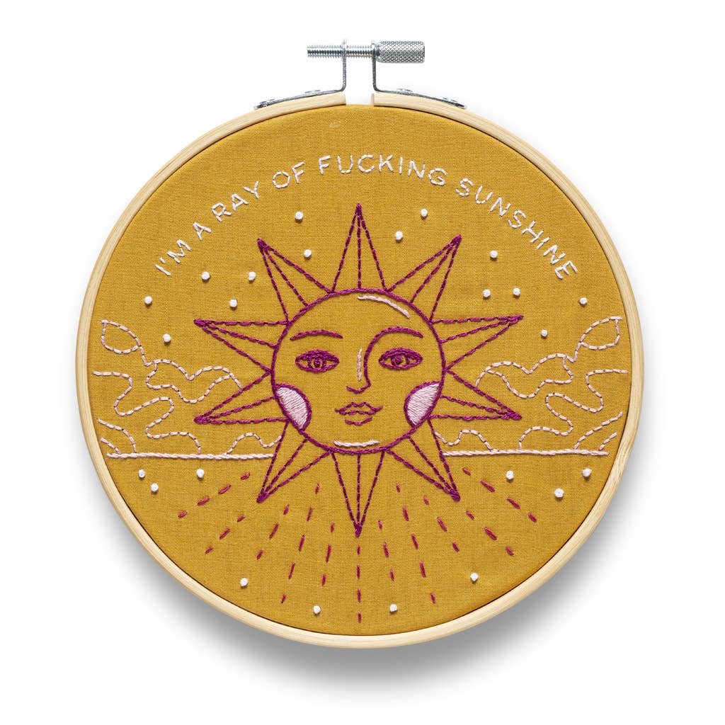 I'm A Ray Of Fucking Sunshine Embroidery Kit | Funatic