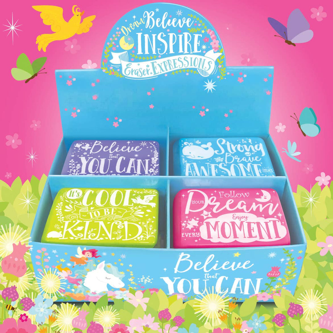 Believe-Dream-Inspire Back to School Eraser Expressions