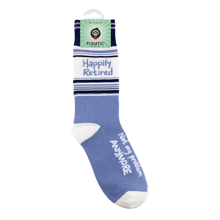 Happily Retired - Not My Problem Anymore Socks | Funny Socks