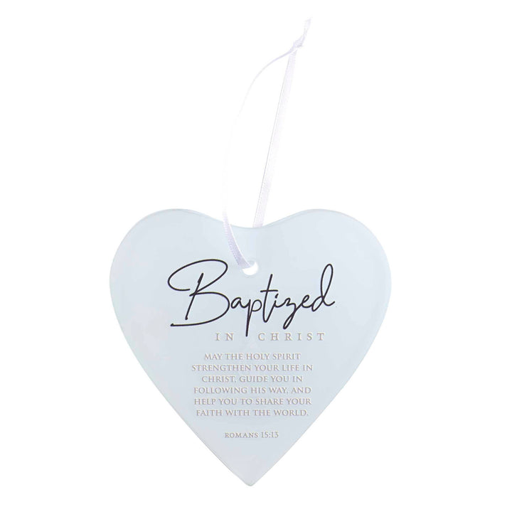 Glass Heart Ornament Baptism