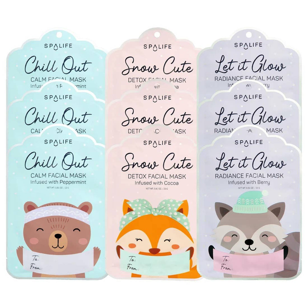 Holiday Gift Tags Facial Masks Bundle