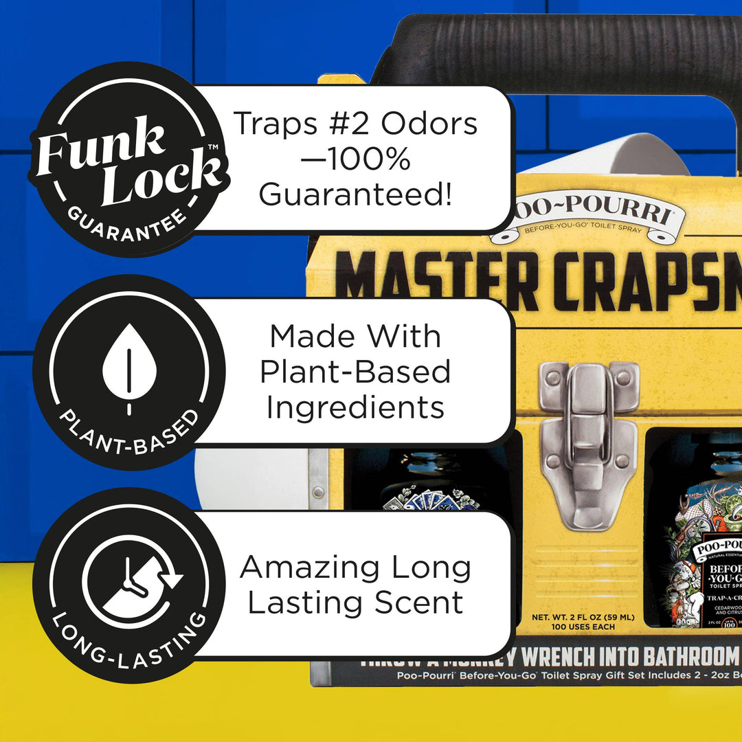 Poo~Pourri Master Crapsman Gift Set 2 pack 2 oz