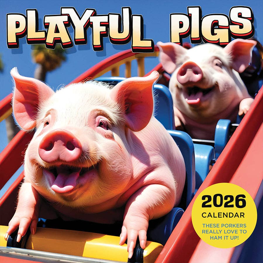 2026 Playful Pigs Wall Calendar