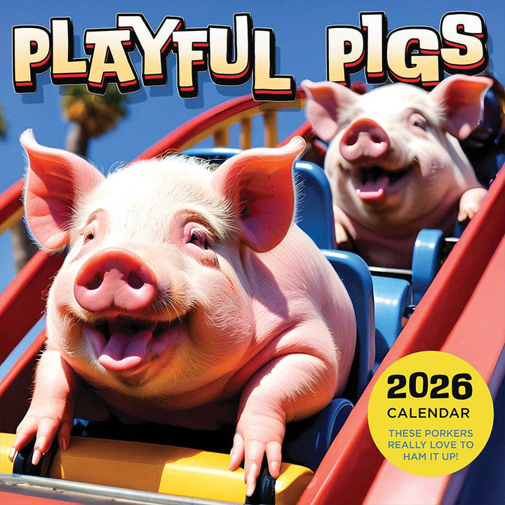 2026 Playful Pigs Wall Calendar