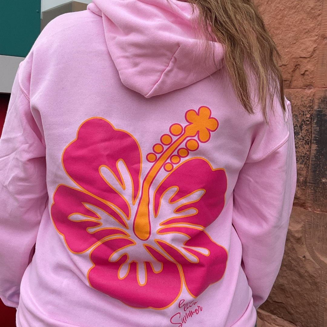 Pink Hibiscus Hoodie