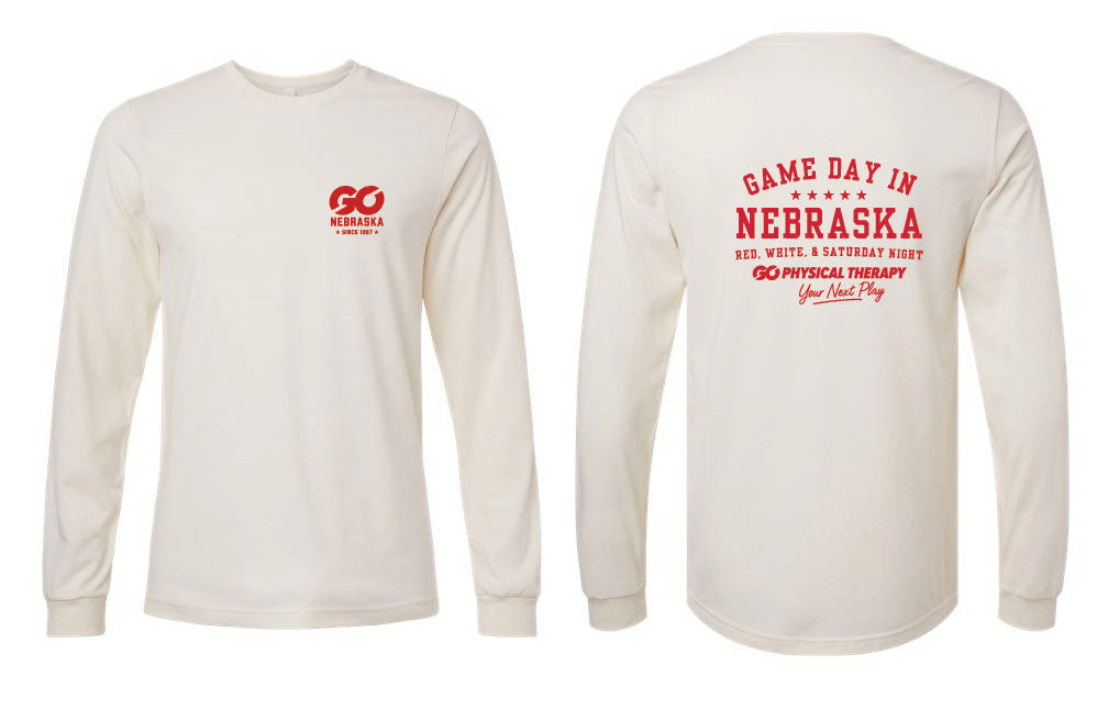 Nebraska GO Bella Canva Long Sleeve (3501CVC)