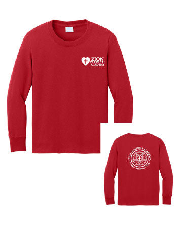 Zion Adult Port & Co Long Sleeve Cotton Tee PC54LS