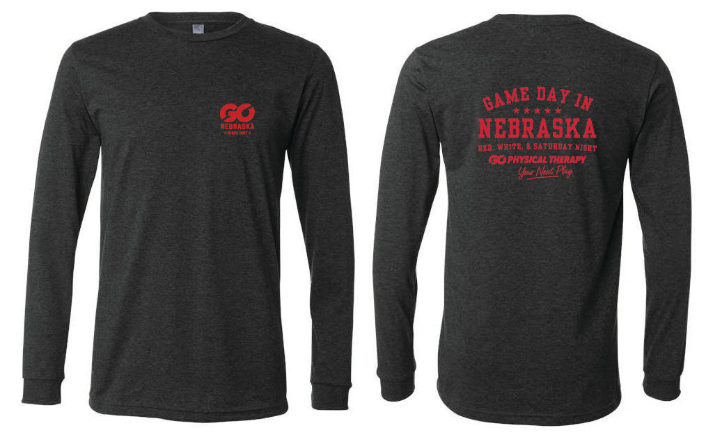 Nebraska GO Bella Canva Long Sleeve (3501CVC)