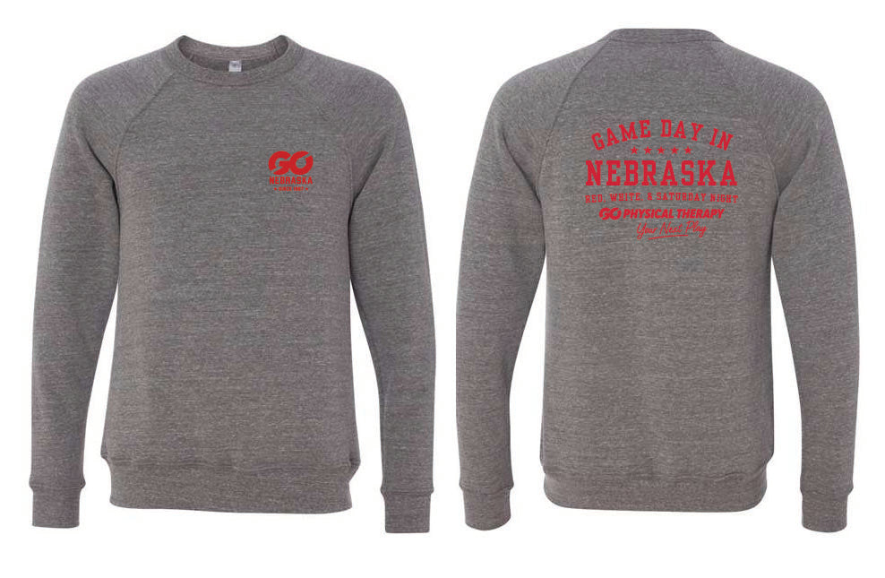 Nebraska GO Bella Canva Unisex Fleece Raglan Sweatshirt (3901)