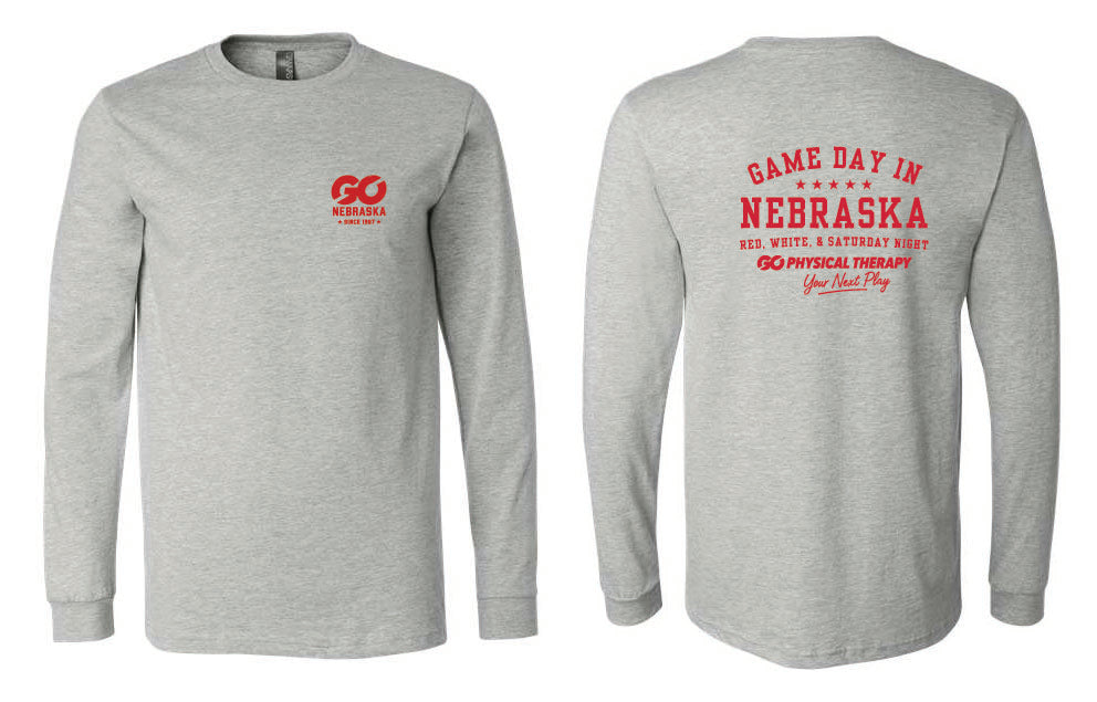 Nebraska GO Bella Canva Long Sleeve (3501CVC)