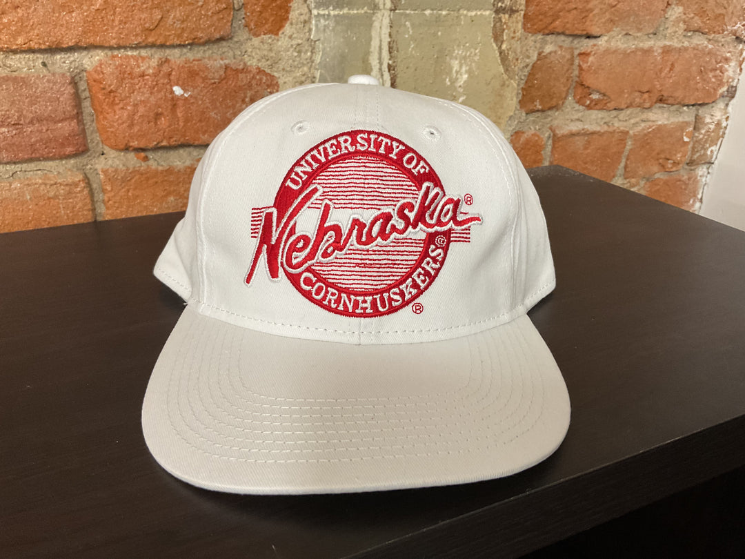 Nebraska Retro Circle White