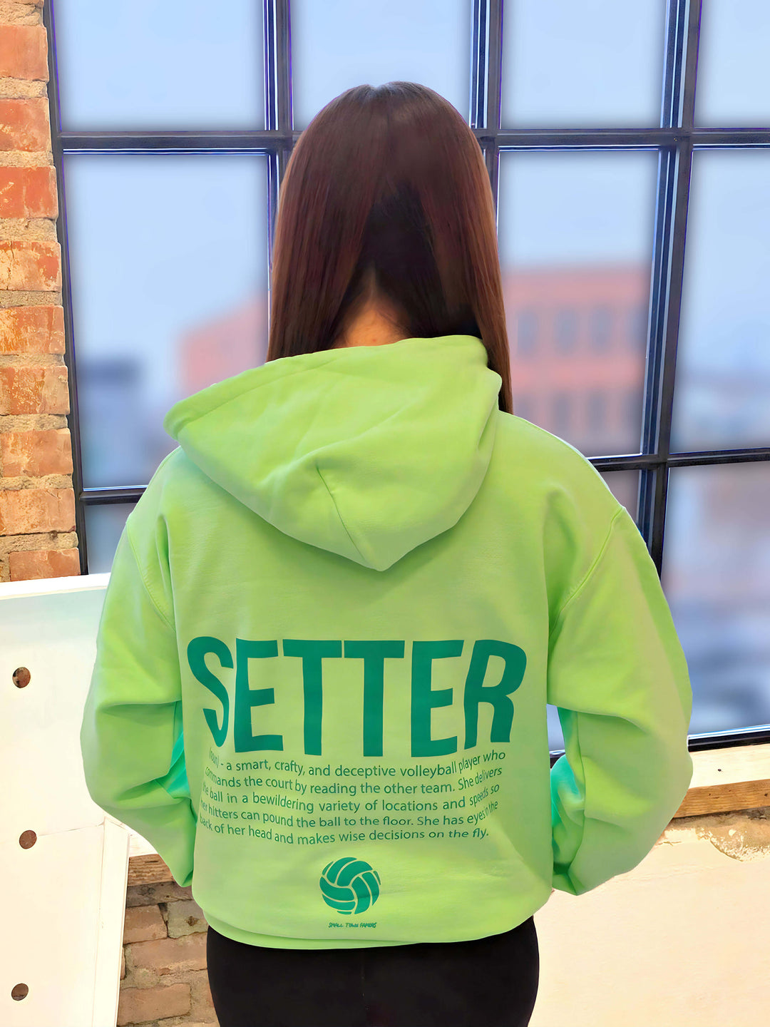 Setter Volleyball Hoodie-mint