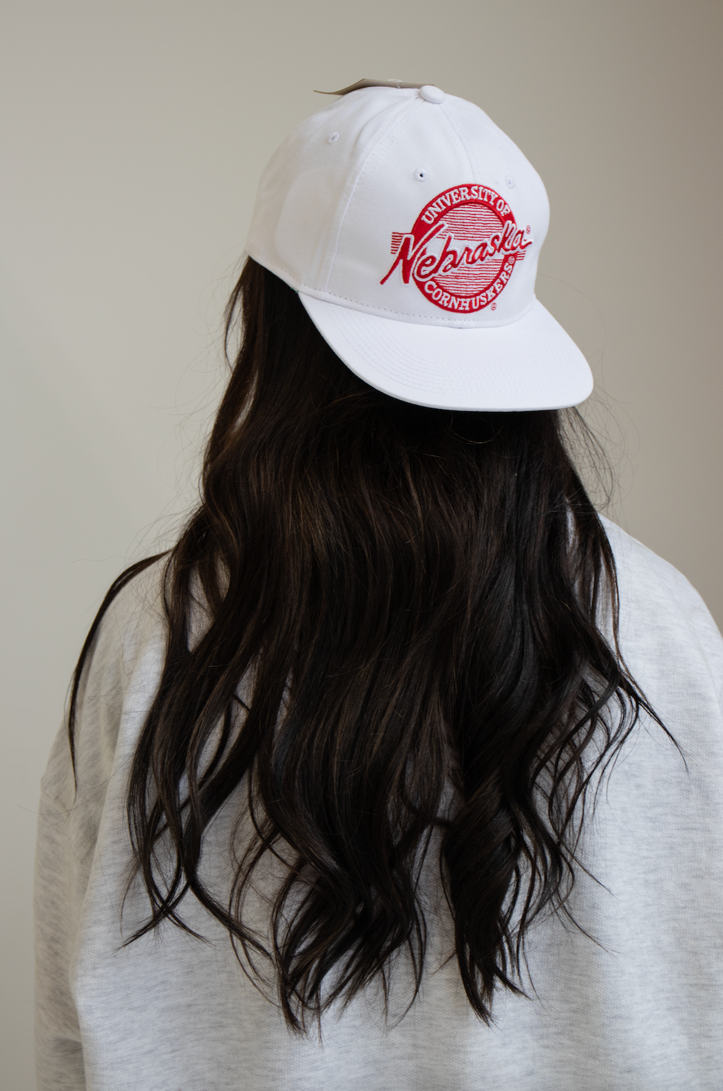 Nebraska Retro Circle White