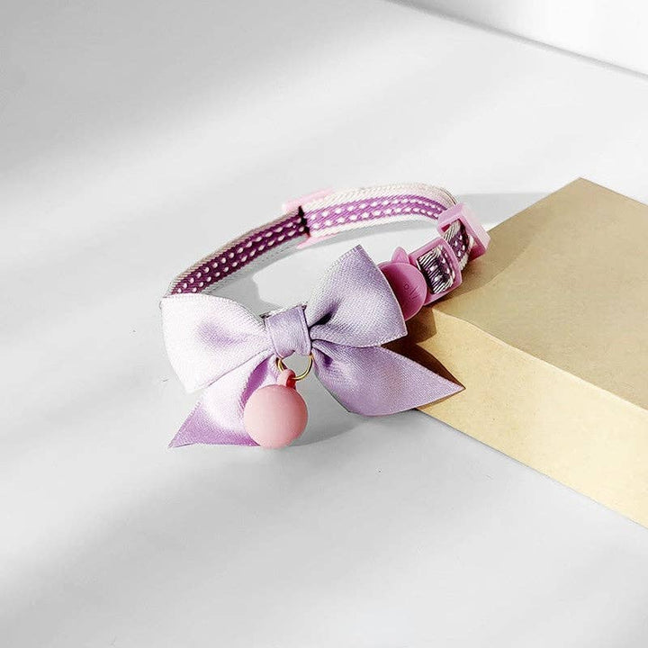 Mokka - Adjustable Collar with Bowknot & Bell