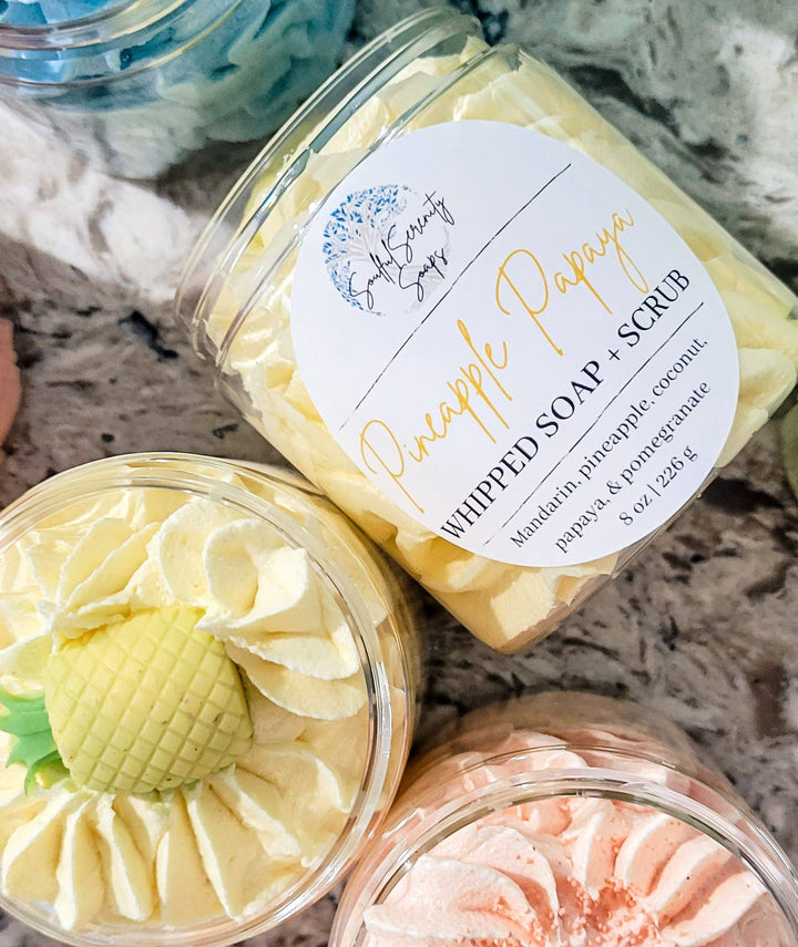 Pineapple Papaya Whipped Soap + Scrub