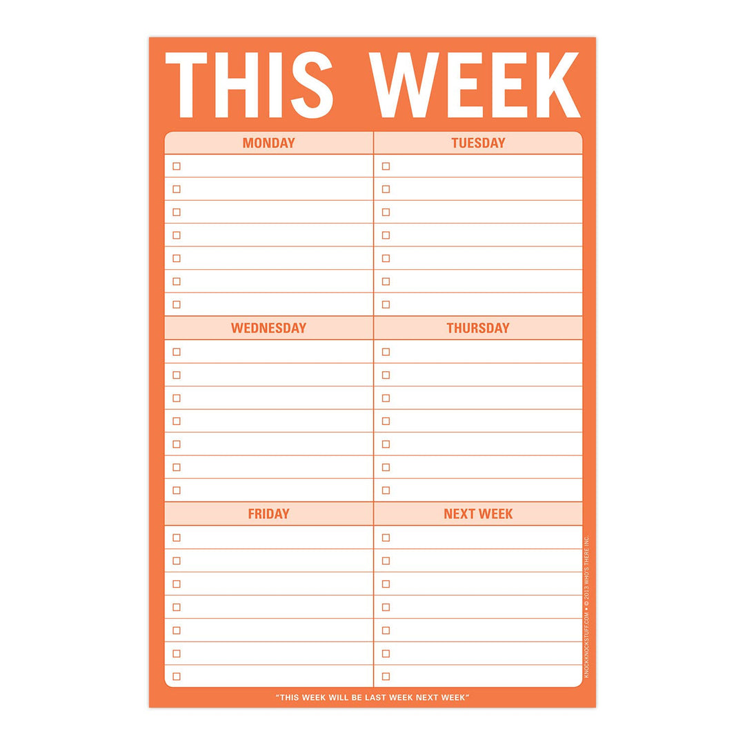 This Week Pad (Orange)