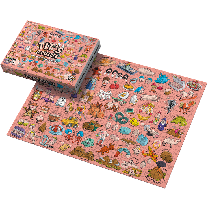Tit's A Puzzle - Funny Boob Themed 1000 Piece Jigsaw Puzzle