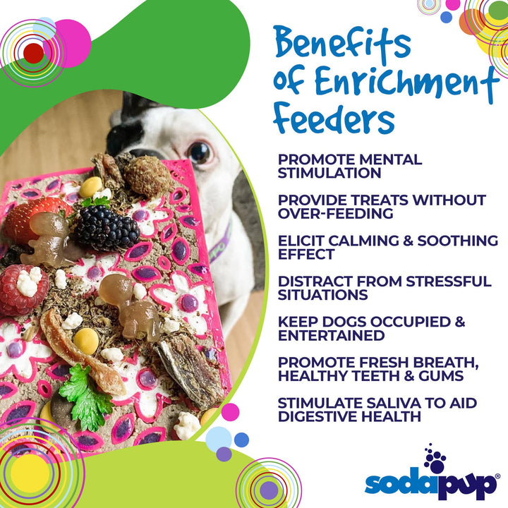 Flower Power Design eMat Enrichment Lick Mat - Pink