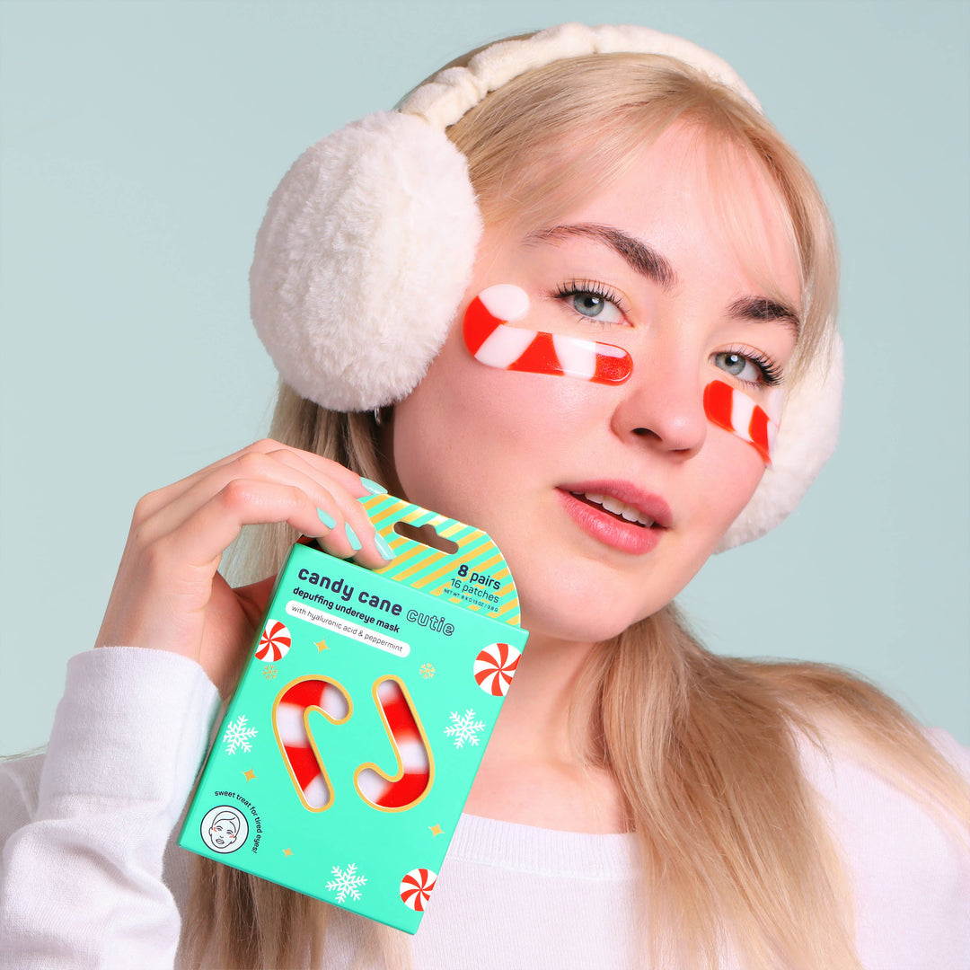 Christmas Holiday Candy Cane Cutie Depuffing Undereye Masks