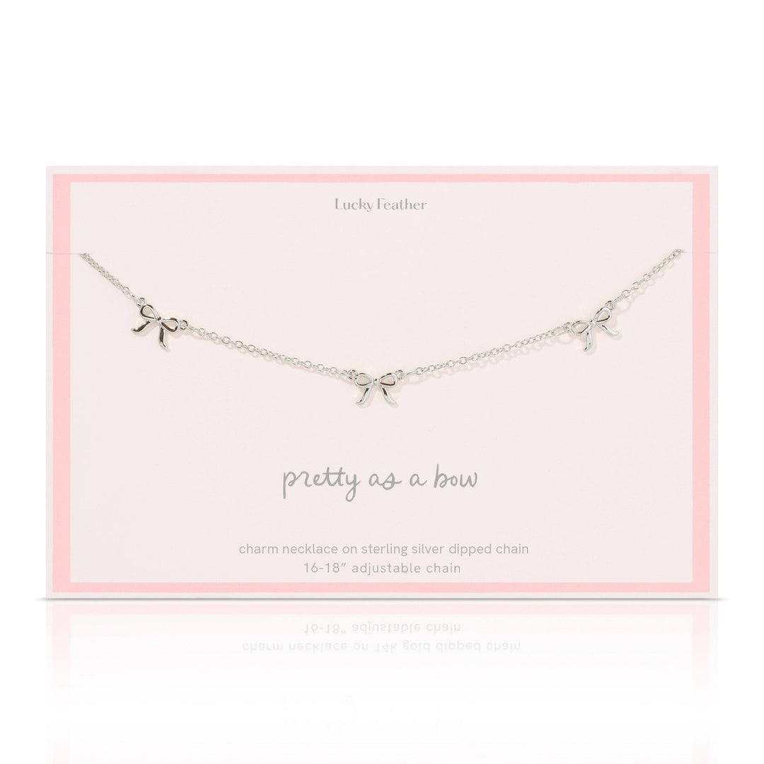 Beautiful Bows - 3 Bow Necklace - Silver