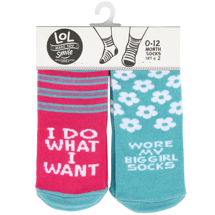 I Do What I Want Baby Sock Set